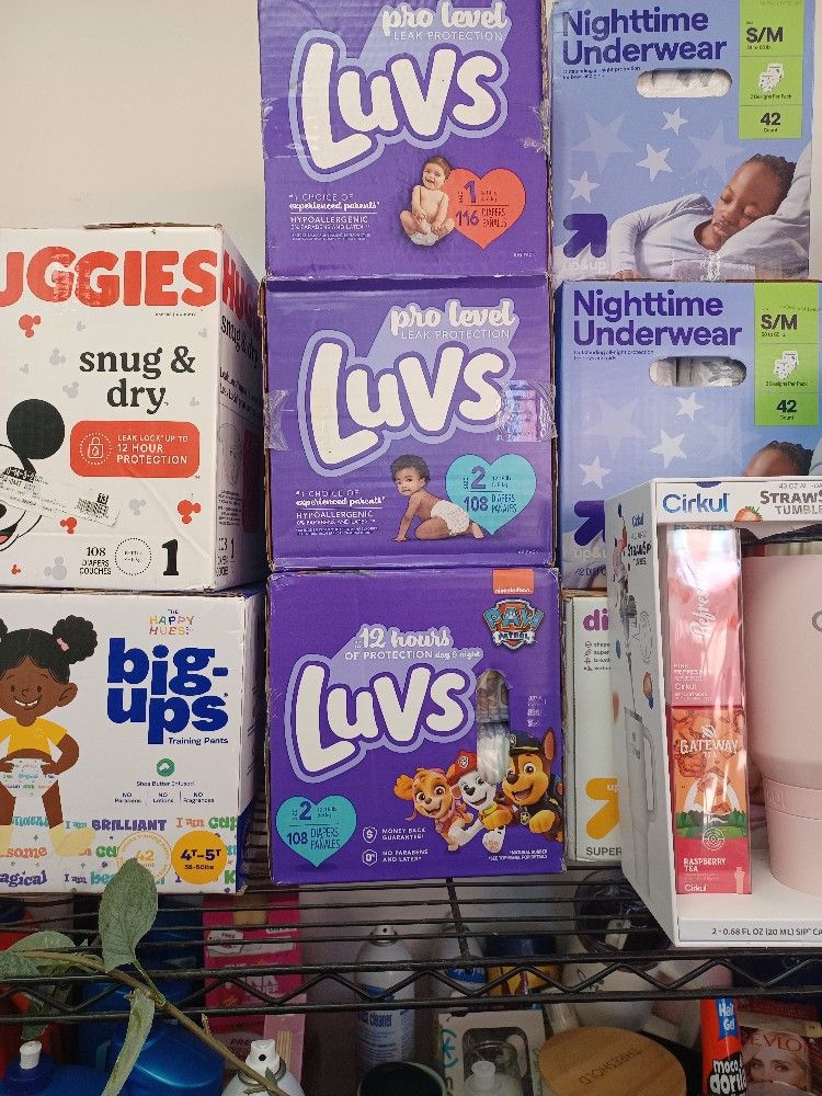Luvs ,Huggies, Pull Ups For Sale