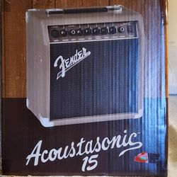 NEW Fender Acoustasonic 15 Amplifer