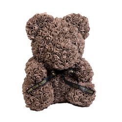 Sitting Brown Rose Bear 