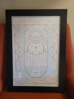 Framed Cumberland Falls poster