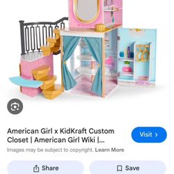 American Girl X KidKraft Custom Closet BRAND New.
