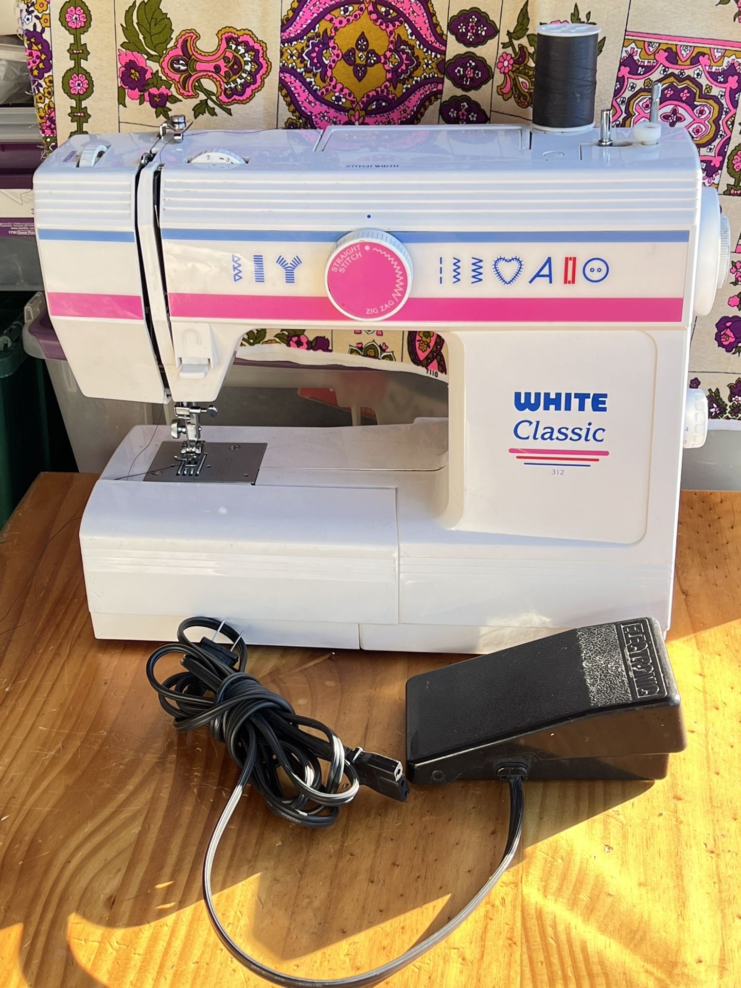 White Classic Sewing Machine Serviced And Sewing Excelent for Sale in