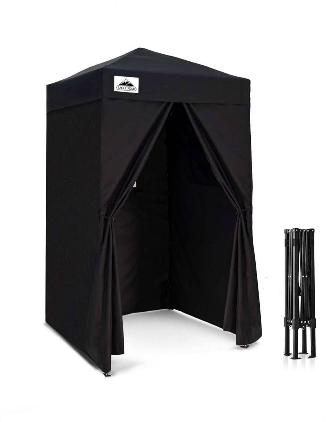 EAGLE PEAK Flex Ultra Compact 4x4 Pop-up Canopy, Sun Shelter, Changing Room, Portable Privacy Canopy Cabana for Pool, Fashion Photoshoots, or Camping,