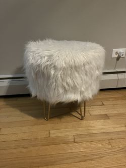 Furry White Chair 