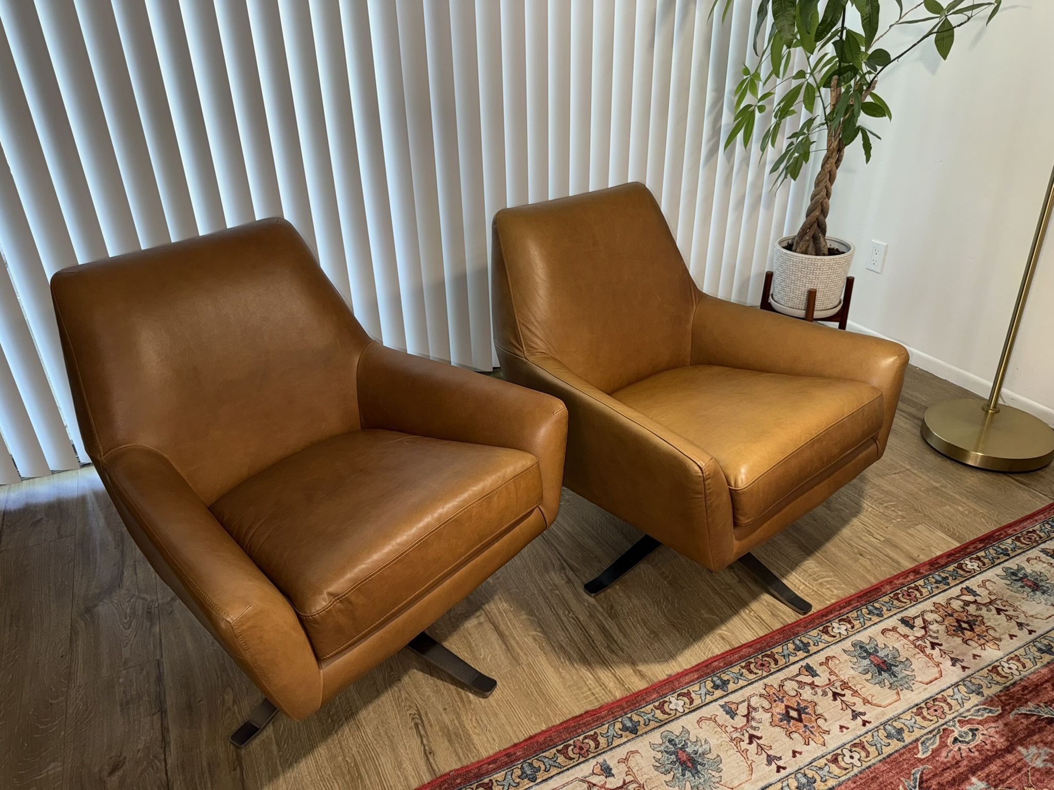 West Elm Lucas Swivel Chairs