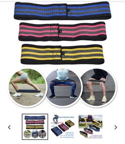 3pc High Resistance Yoga Bands