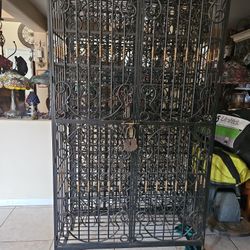 Wine Rack Holds More 100 Bottles Of Wine my Cost Was 1500.00 Each Piece 2 Available Asking  Only 400 A Piece Beatifull Iron Made 