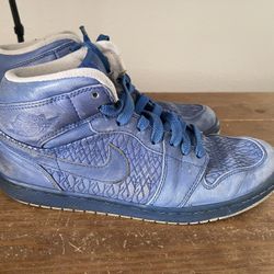 Vintage Nike Air Jordan 1 Blue Leather Size 12