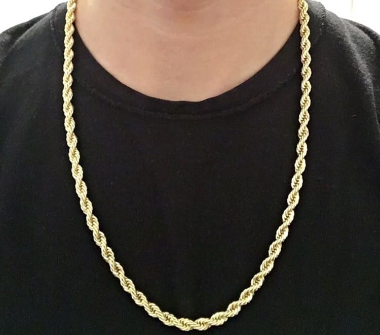 Gold Chain Rope Chain 24in 6mm