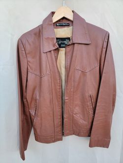 1970's vintage leather jacket, size small
