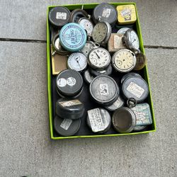 Lot Of Vintage Pocket Watches And Parts