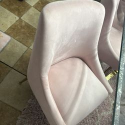 Pink Dining Chairs 6 Pcs 