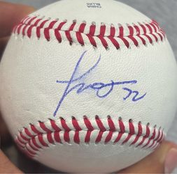 Miguel Rojas autographed baseball