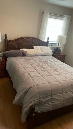 Free bed frame, mattress, and box spring - pickup only