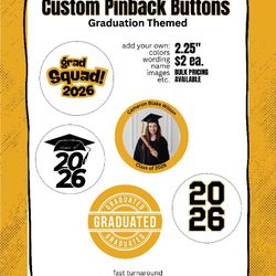 Custom Graduation Buttons 