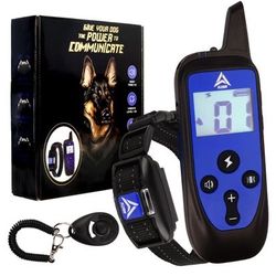 AZARI DOG Training Collar 4 Large medium Small Dogs, Remote & Clicker Shock Vibration Beep