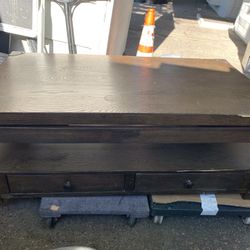 Versatile Dark Wood Lift-Top Coffee Table with Storage