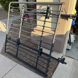 Yakima cargo basket, track bar, cross bars, towers