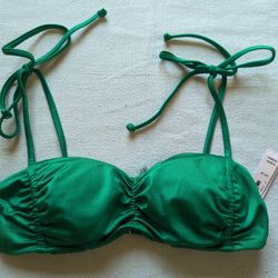 New Women's XS Bikini Top Swimwear Victoria's Secret Emerald Green Bright 