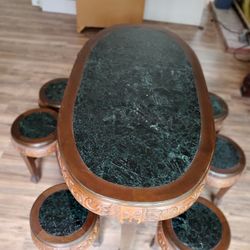 Rare Asian Antique Tea Table Set