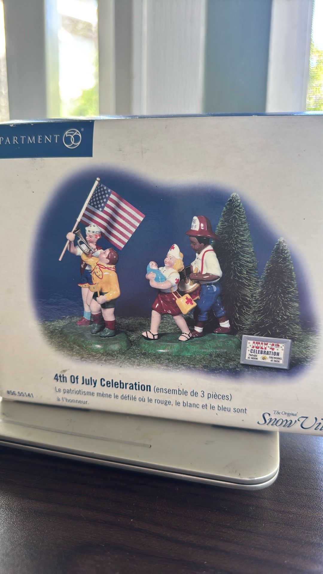 Department 56 Snow Village, Fourth Of July Celebration Three Piece Set