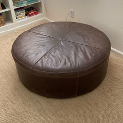 Leather Ottoman