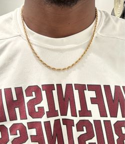 10k 3.5mm 6.3g 20inch diamond cut rope chain
