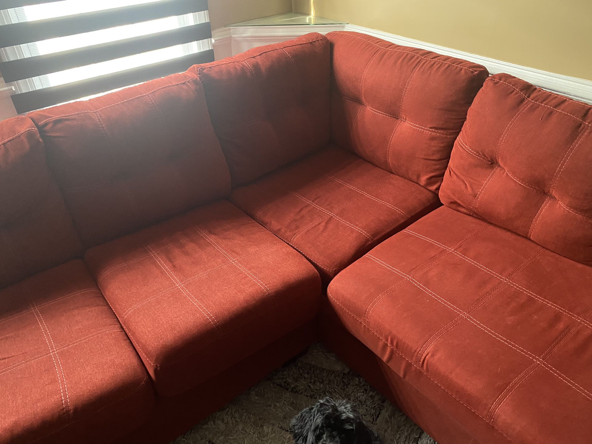 Red Sectional Couch Set