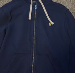 Polo navy blue zip up