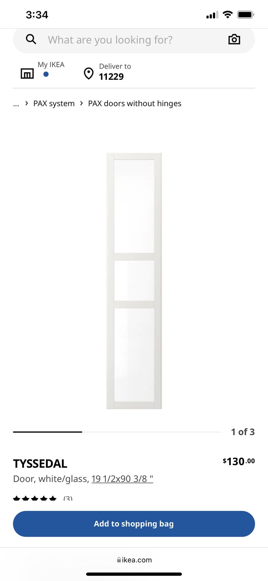 IKEA Closet Glass Door 2 PCs