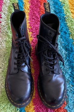 Dr. Martens Black Leather Lace-Up Boots