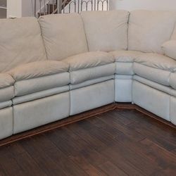 Leather Reclining Sectional