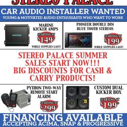 BLOW OUT CAR AUDIO SPECIALS 
