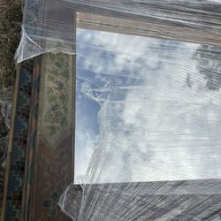 Real Wood Standing Antique Style Mirror 