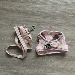 Pink Dog Harness With Leash Size Small