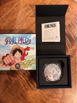 One Piece 25th Anniversary collectible coin box featuring Monkey D. Luffy