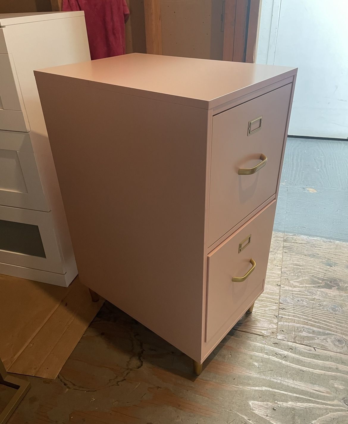 Blush Pink File Cabinet 