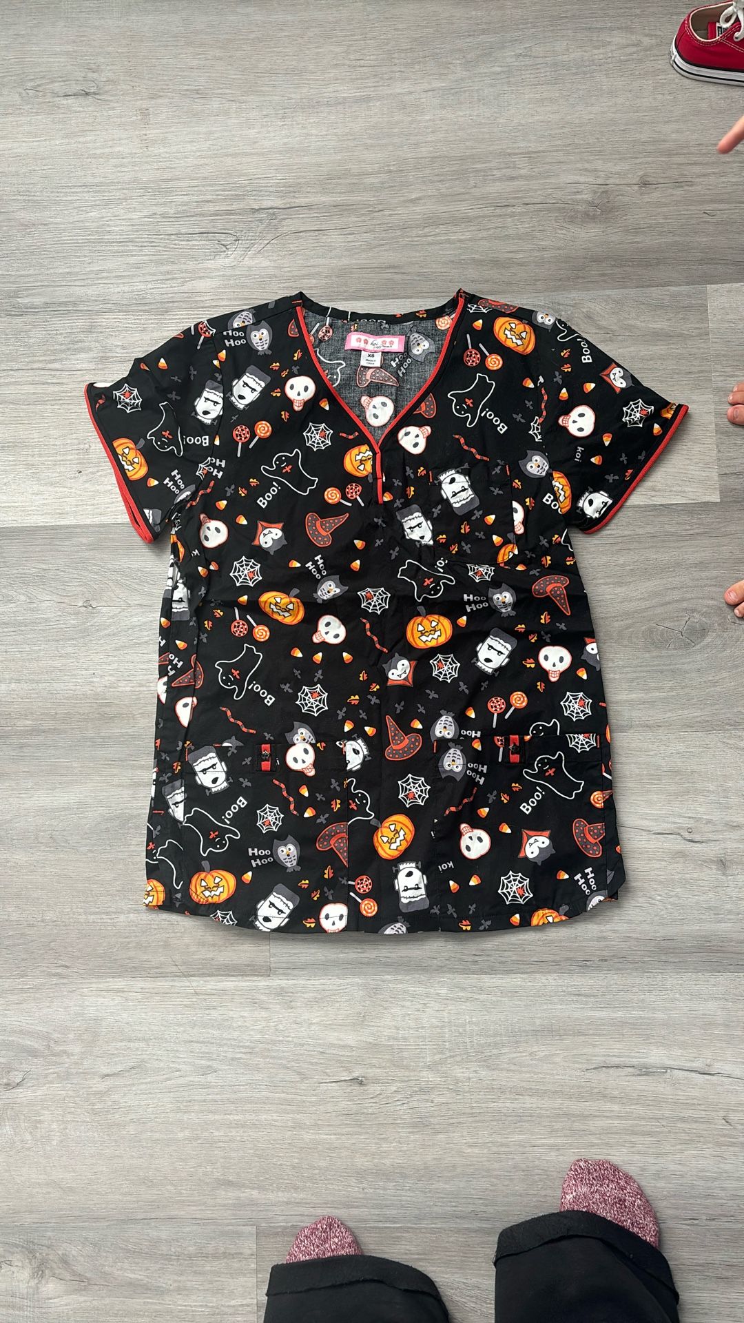 Halloween Scrub Top