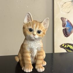 Cute Cat Figurine 8”