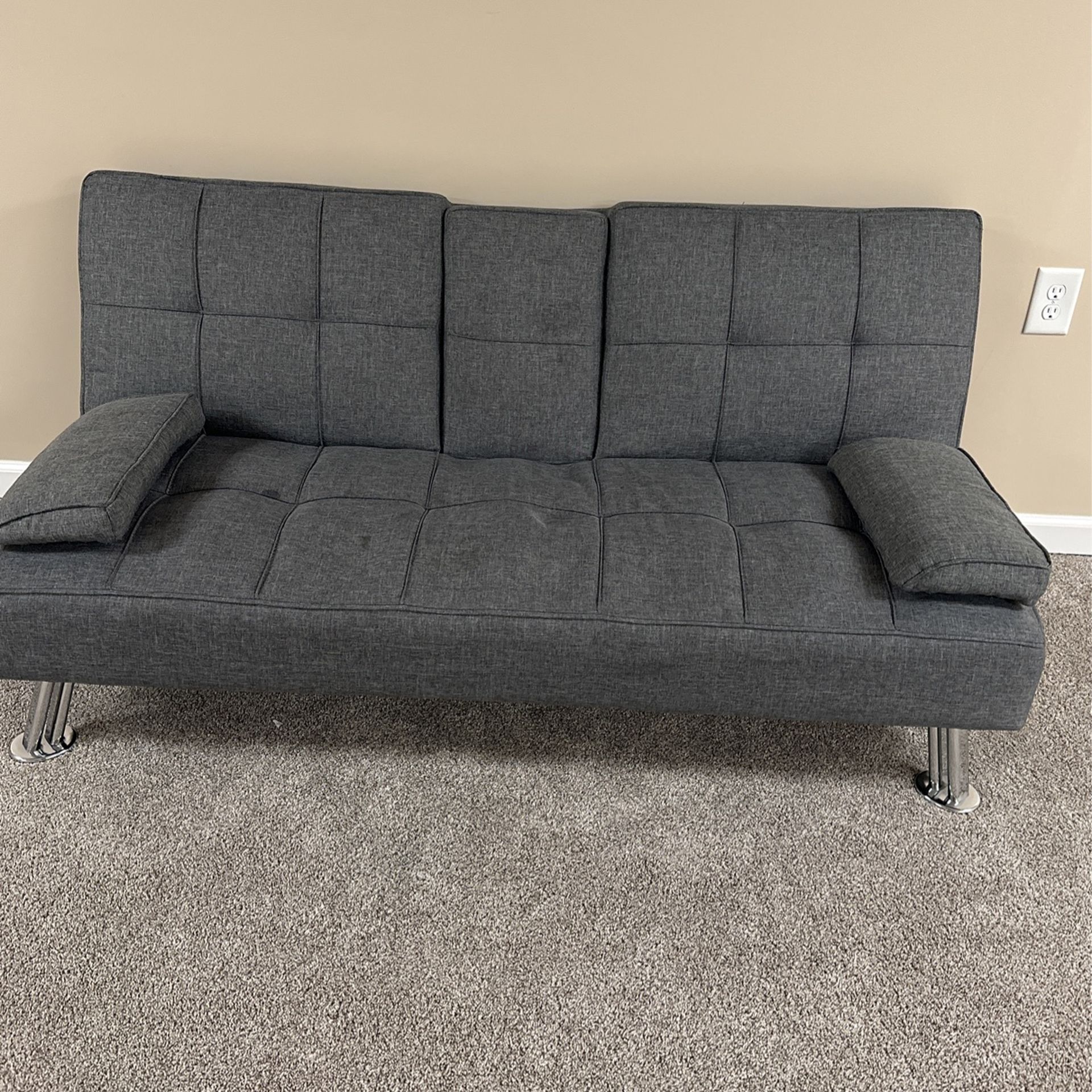 Modern Folding Futon, Reclining Loveseat Bed