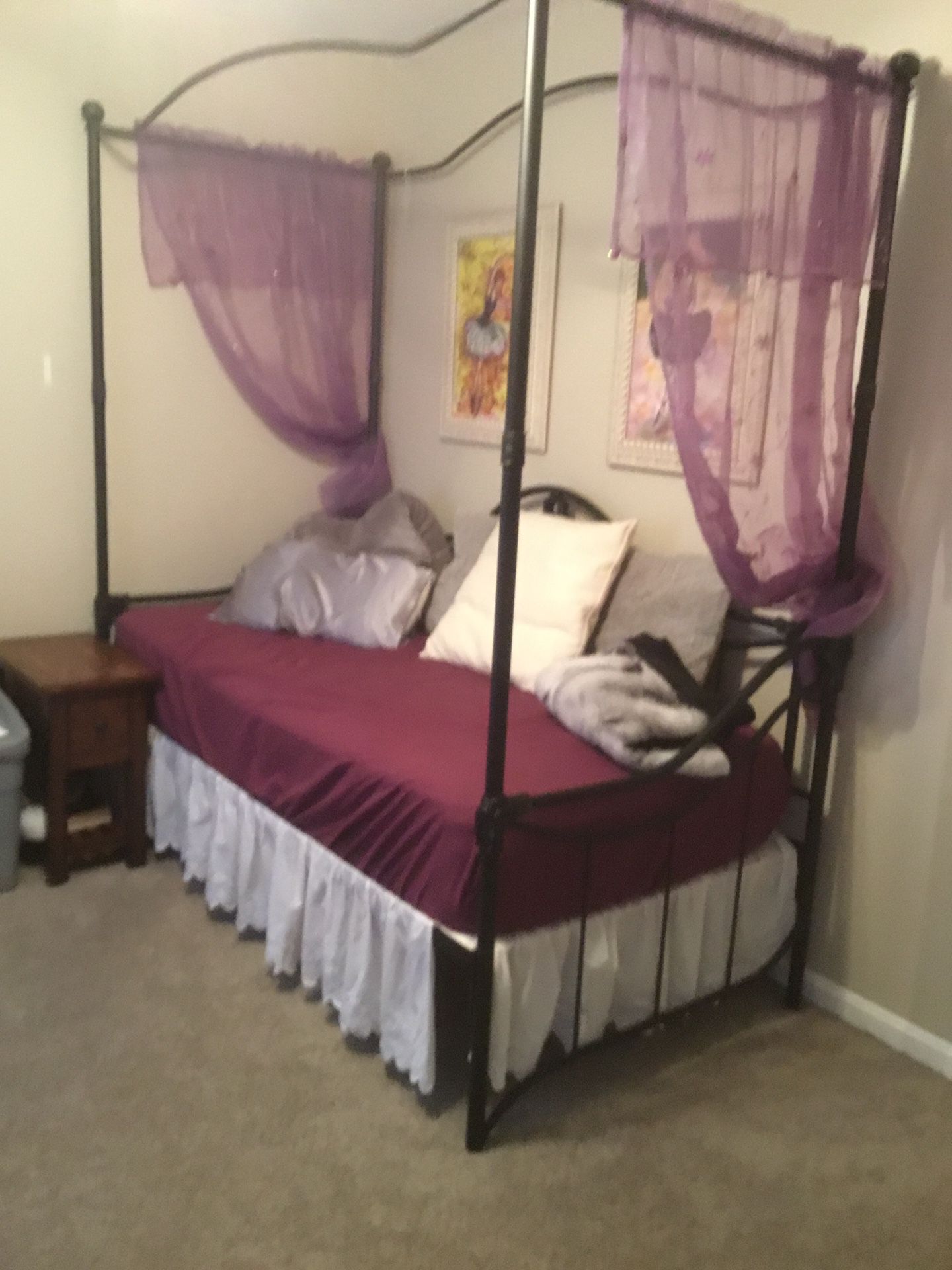 Kids Wrought Iron Pottery Barn Canopy Bed