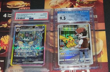 Pokemon Slabs PSA 10 Vaporeon & CGC 9.5 Pikachu