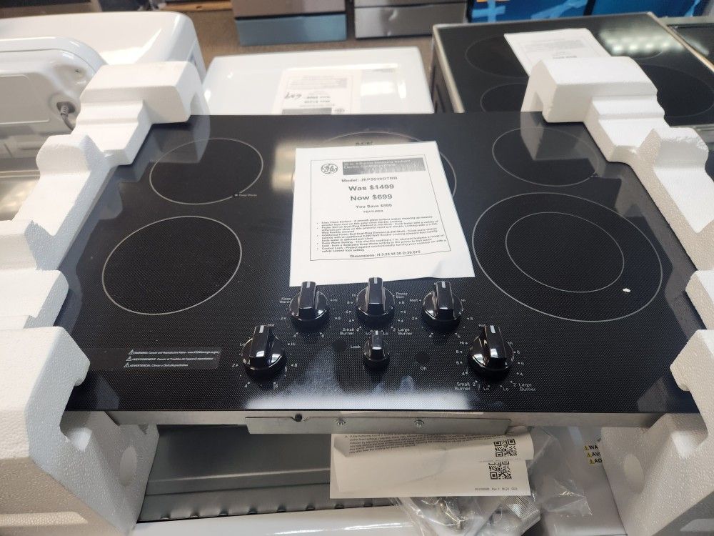 30 in. 5 Burner Elements Radiant Electric Cooktop in Blaok