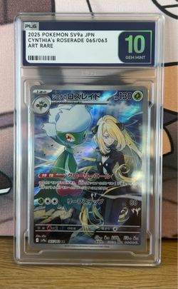 Pokemon Slab PLG Cynthia’s Roserade Japanese Heat Wave Arena AR 065/063 Grade 10 Gem Mint