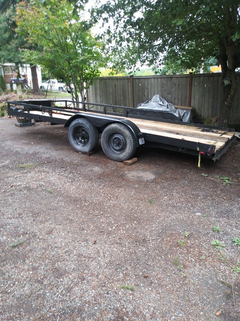16' deck car trailer