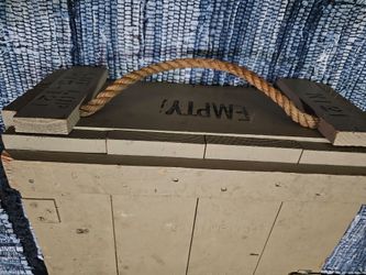 Wooden Military Style Crate with Rope Handle