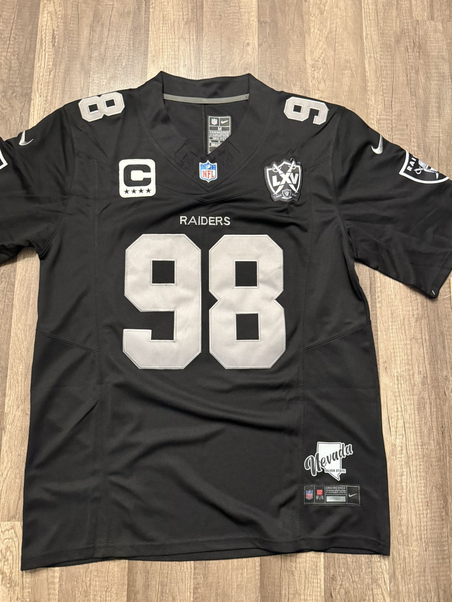 Raiders 2024 Vapor Limited Jersey 65th Anniversary All Stitched