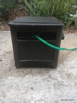 Garden hose caddy/hose