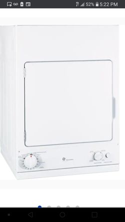 GE 3.6-cu ft Stackable Electric Dryer (White)
Model #DSKS433EBWW
