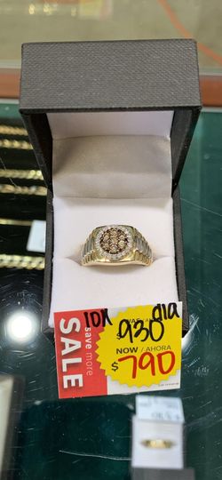 10k Mens Diamond Cluster Ring